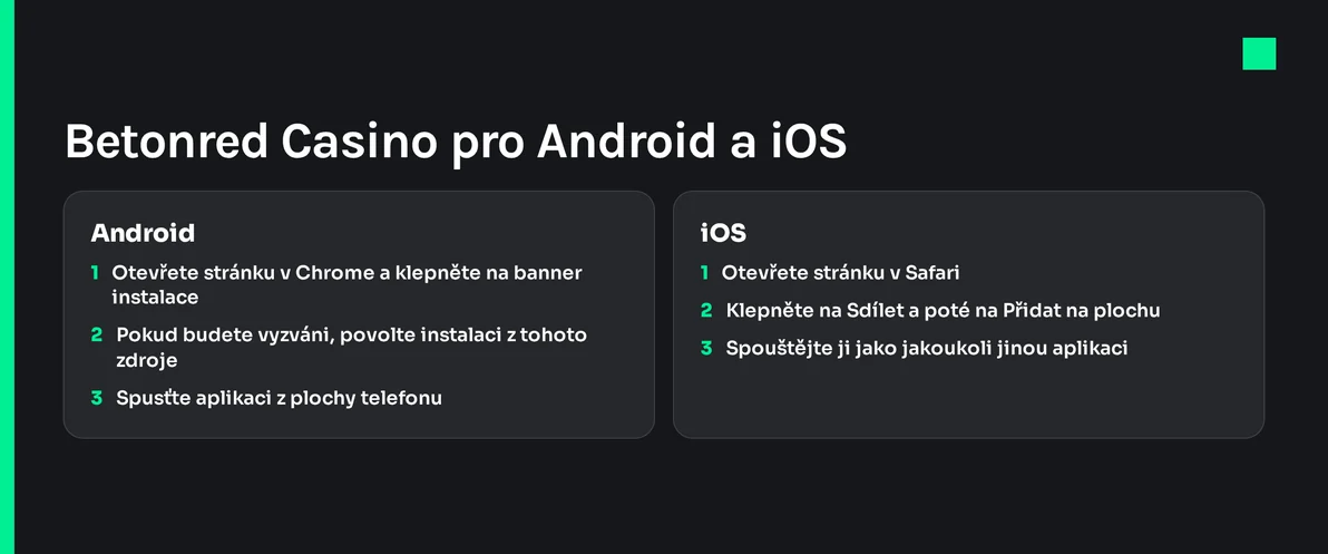 Nainstalujte kasino na mobil.